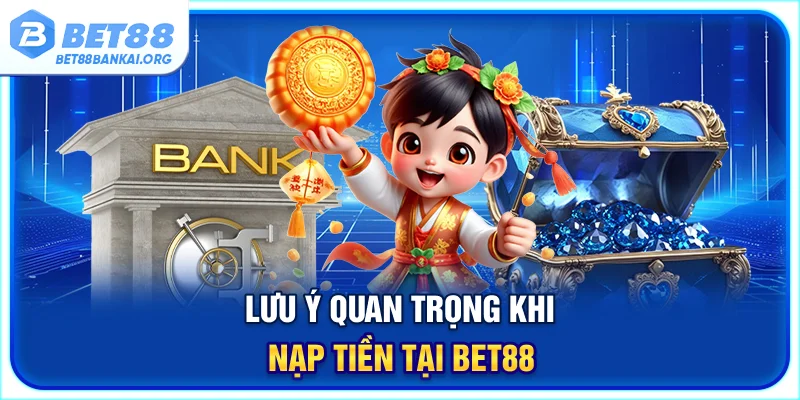 Lưu ý quan trọng khi nạp tiền tại BET88